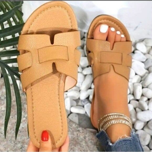 Women's non-slip flat sandal slide - Picture 1 of 4